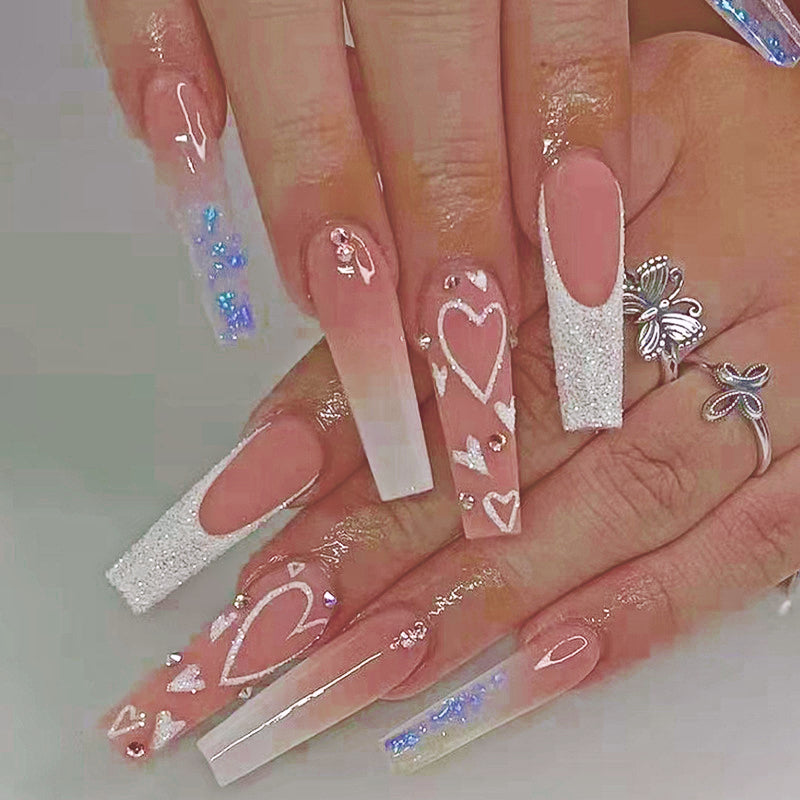 Love Boomer-Nude Ombre with Glitter Heart