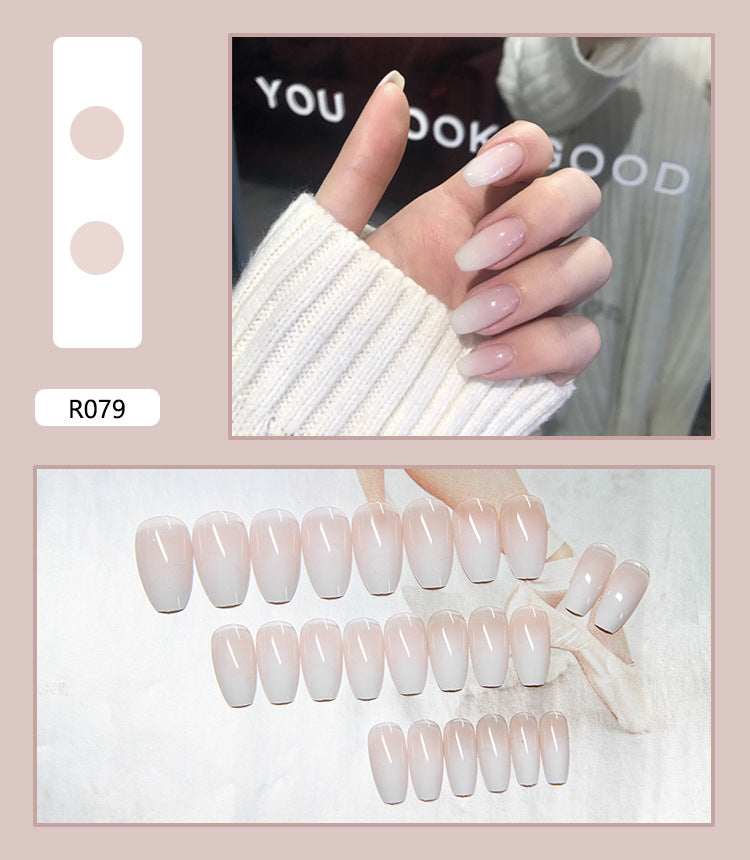 Babyboomer Ombre Pink Long Press on Nails