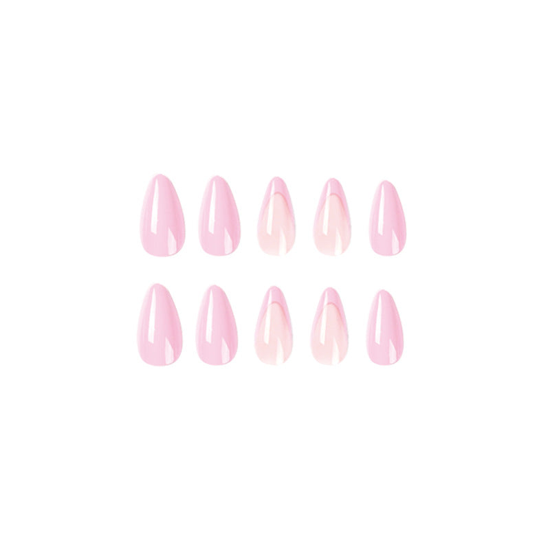 Fresh Pink Almond French Daily Wear Nail