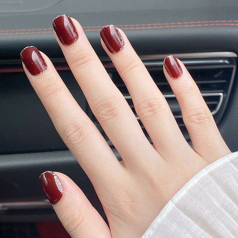 Ferrari Red almond round acrylic bright red short nails | Rounded acrylic  nails, Bright red nails, Red acrylic nails