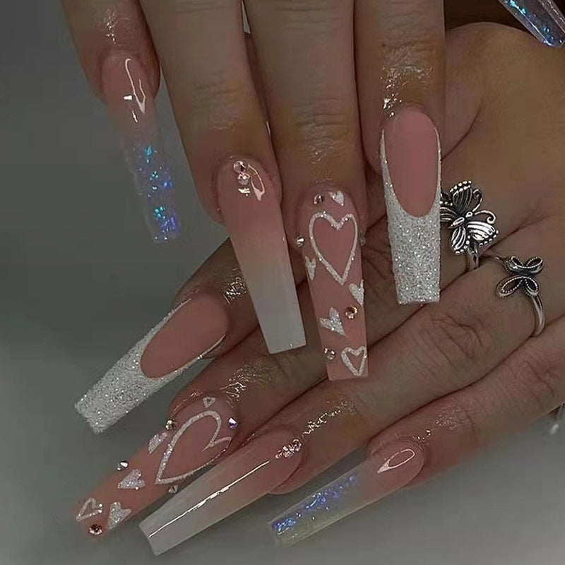 Love Boomer-Nude Ombre with Glitter Heart